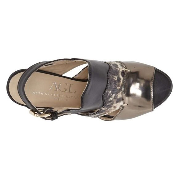 AGL Attilio Giusti Leombruni Wedge Sandals 7 - Picture 3 of 12